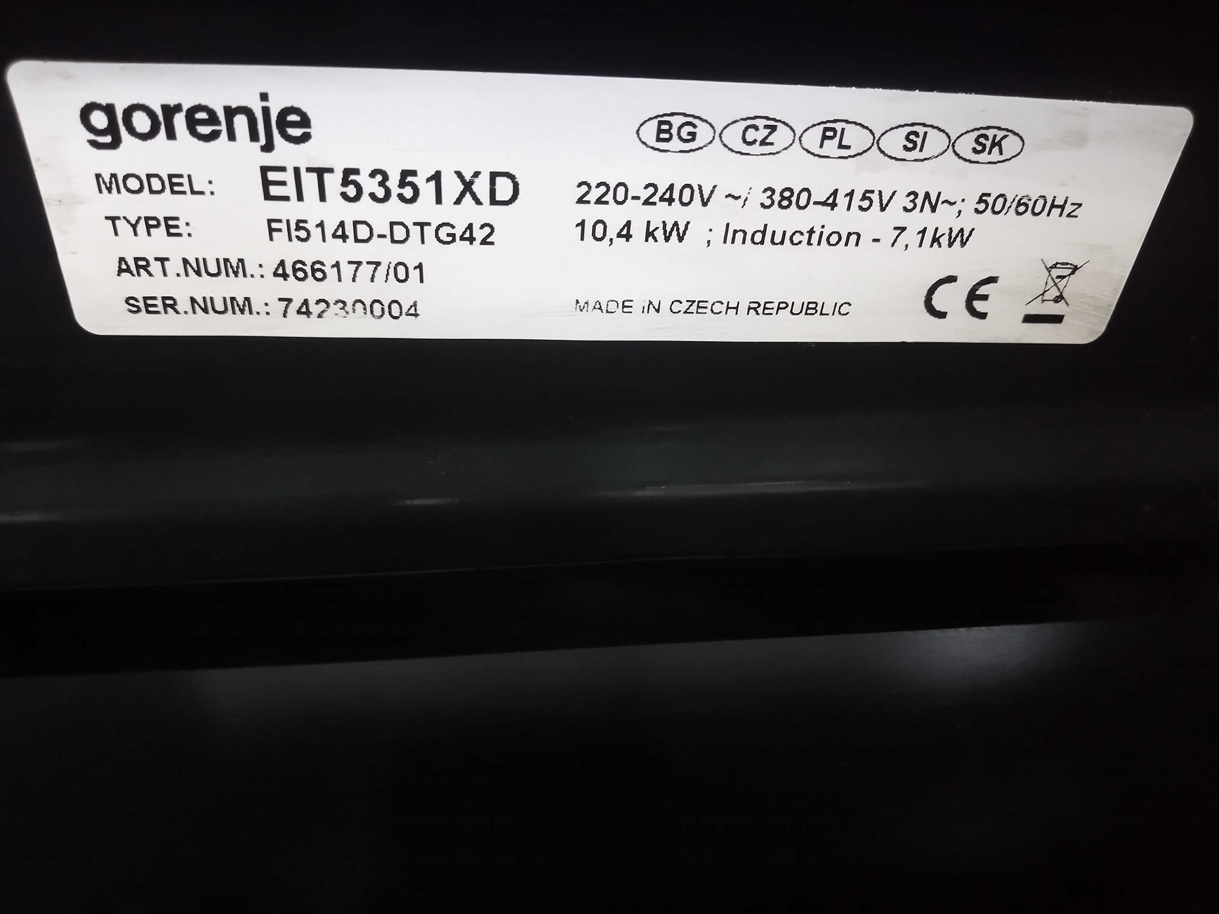 Kuchenka Kuchnia indukcyjna indukcja GORENJE eit5351xd