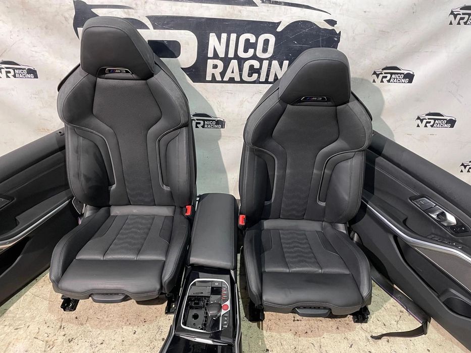 FOTELE TAPICERKA SKÓRA PRZÓD TYŁ ROLETKI BMW M3 TOURING G81 WENTYLACJA