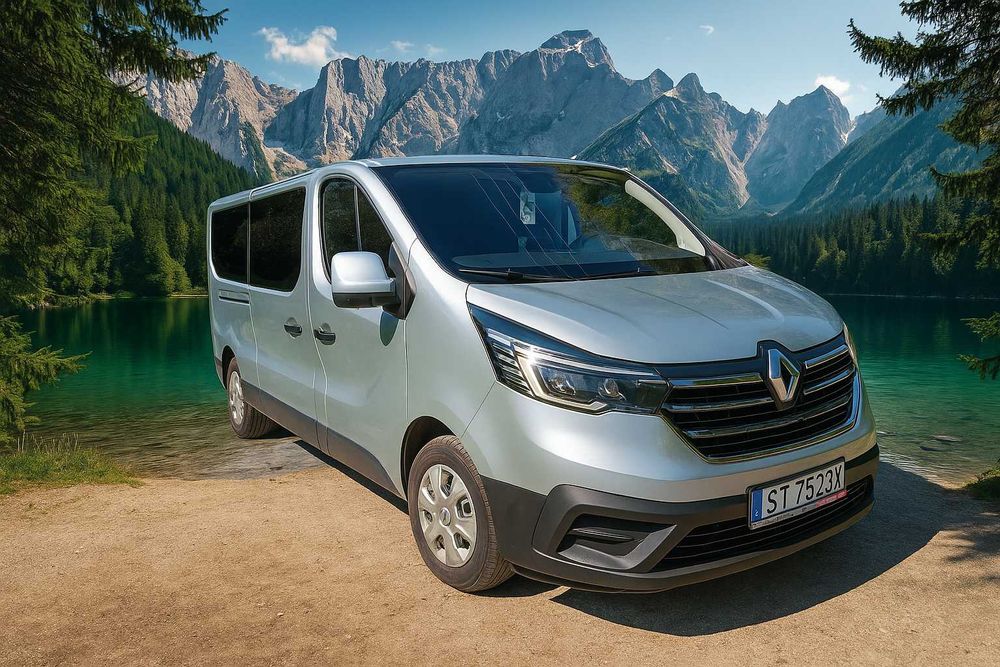 Wynajem 9-osobowego Renault Trafic Long Automat Cieszyn Skoczów Ustroń