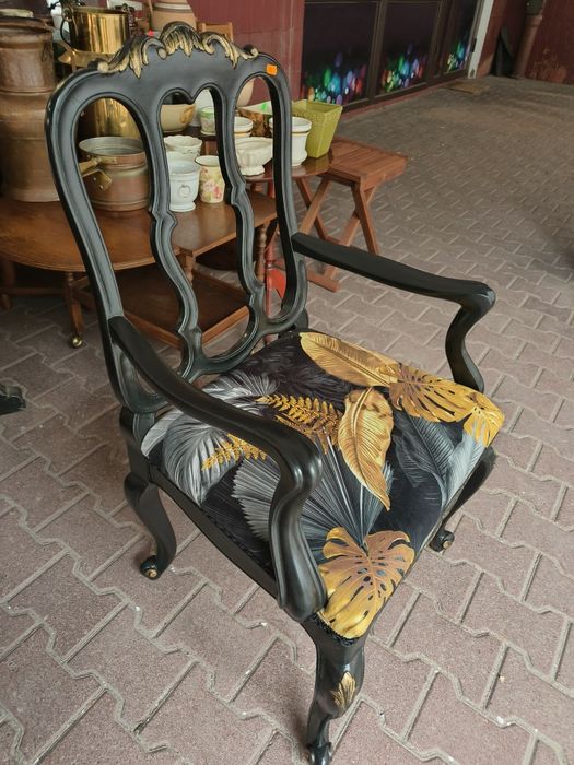 Fotel ludwiczek drewniany