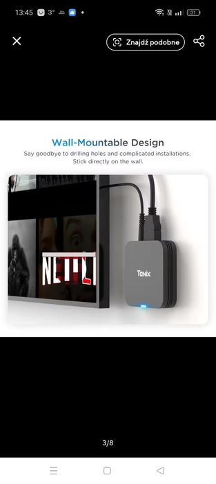 TvBox Android 10 4K UHD Netflix , YouTube , Player TVN Disney+. Nowy.