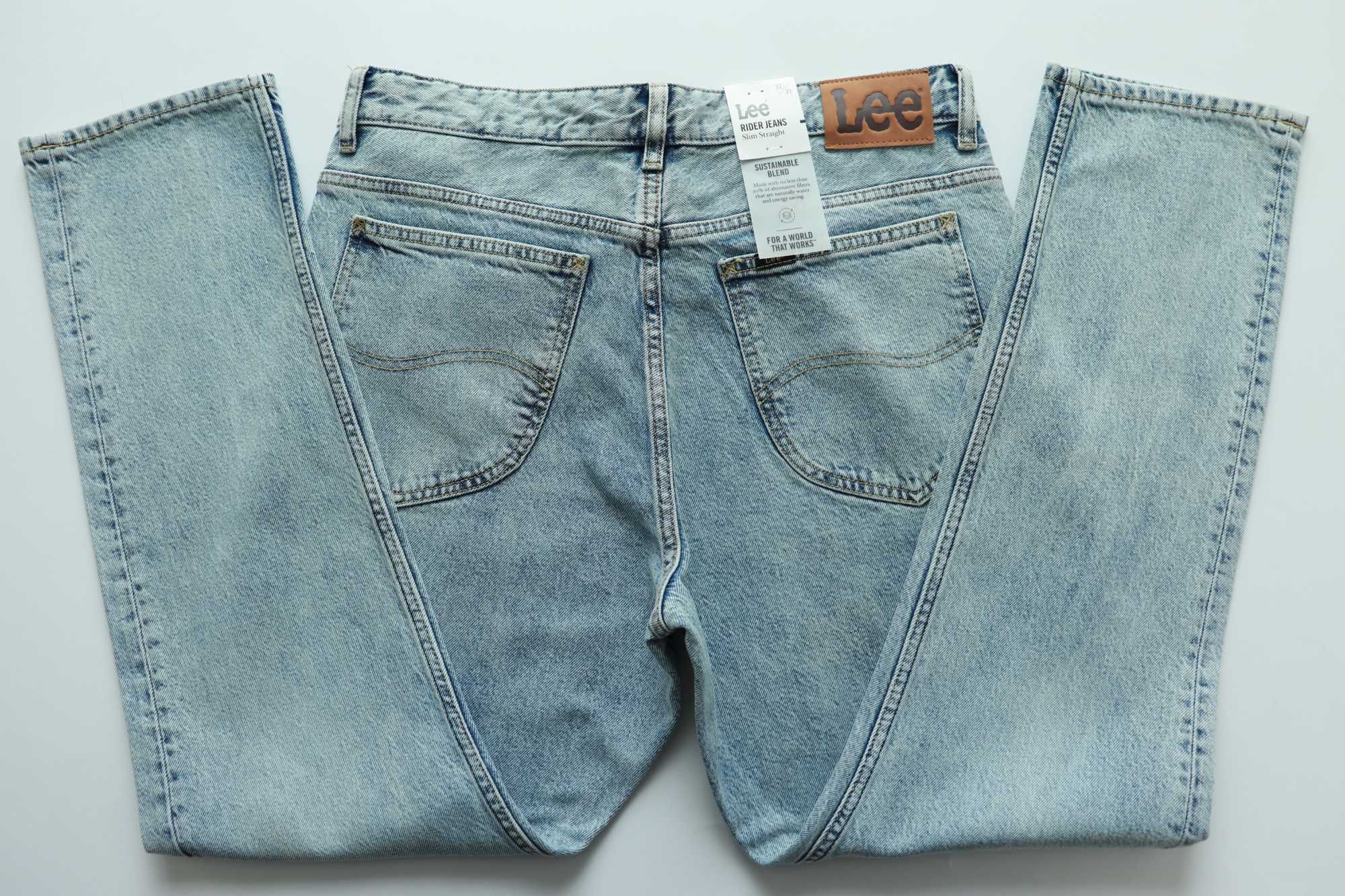 LEE RIDER JEANS W32 L31 damskie spodnie jansy slim straight nowe