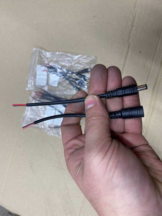 Коннектор с кабелем, штекер 5.5х2.1 розетка Мама Папа