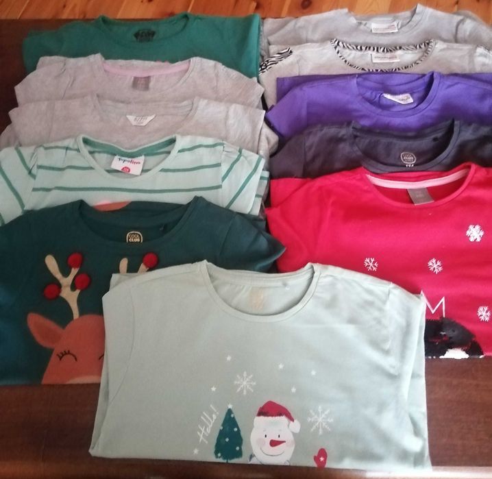 T-shirt, bluzki na długi rękaw dla dziewczynki 128
