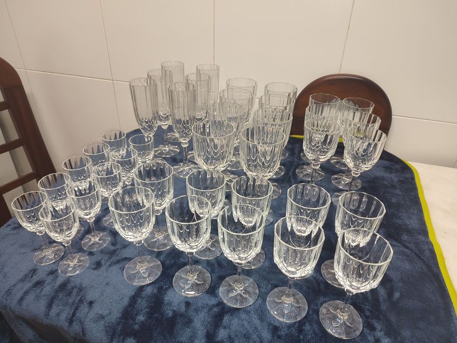 Serviço Copos de vidro trabalhado NOVOS