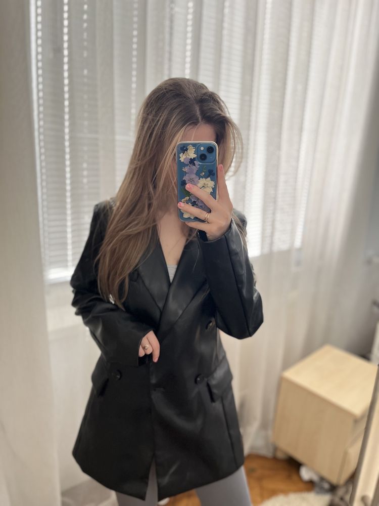 Блейзер Zara, еко шкіра
