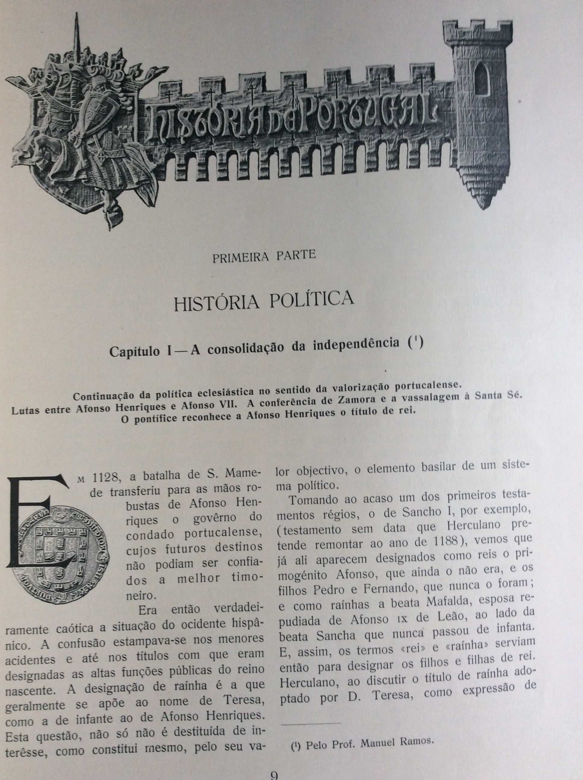 História de Portugal. Dirigida por Damião Peres 1928. Fascíc. 12