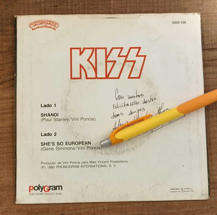 Vintage disco vinil 45 rotações Kiss Shandi