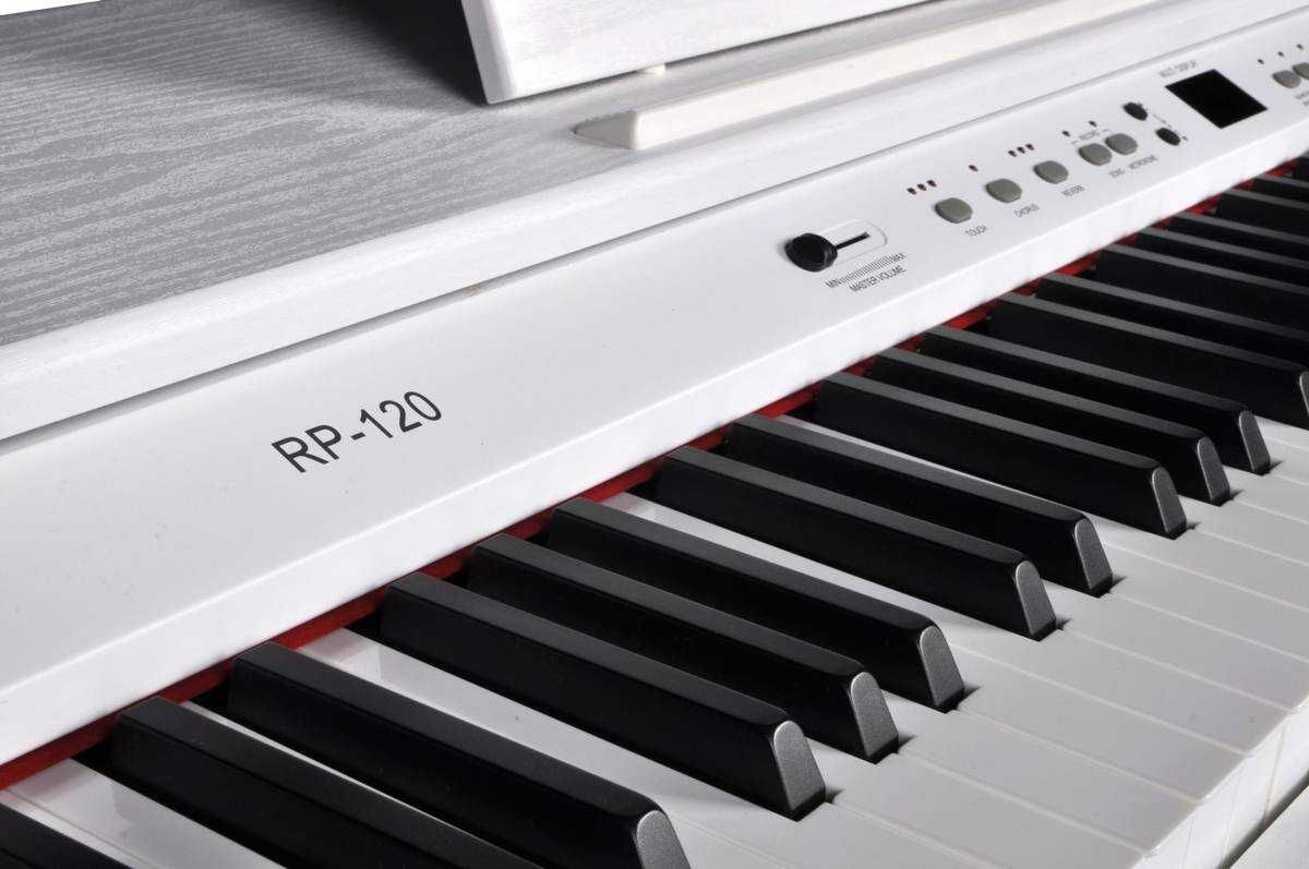 Ringway RP120 WH pianino cyfrowe ze statywem i sustainem RP-120