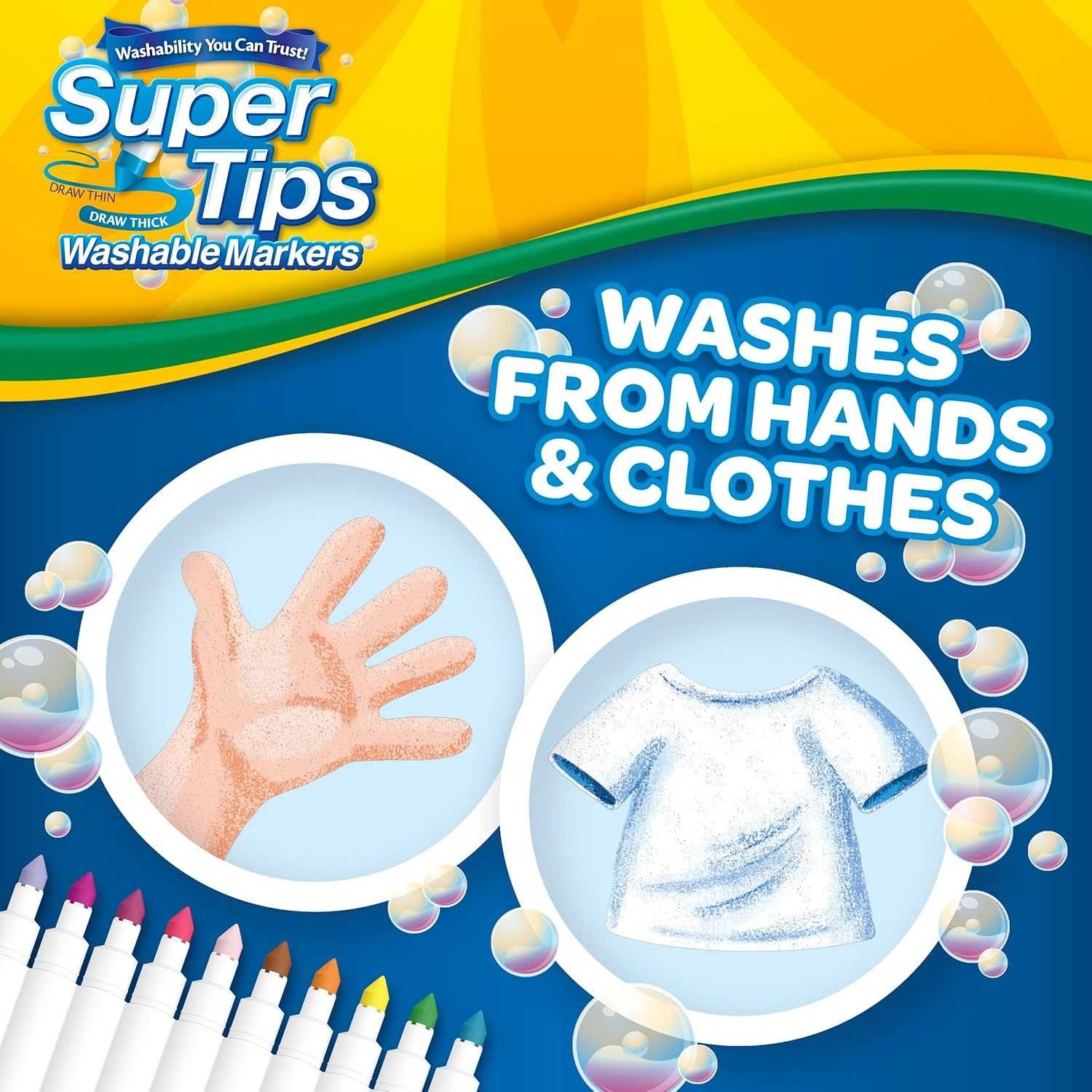 Crayola Mazaki Flamastry Super Tips Wielokolorowe 50 Sztuk