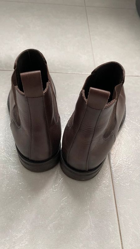 Botas em pele Massimo Dutti