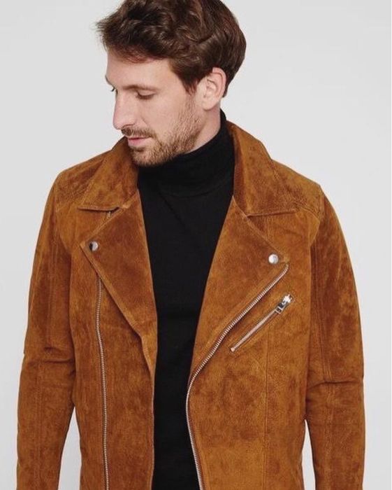 Куртка натуральна замша Jack & Jons. Розмір S