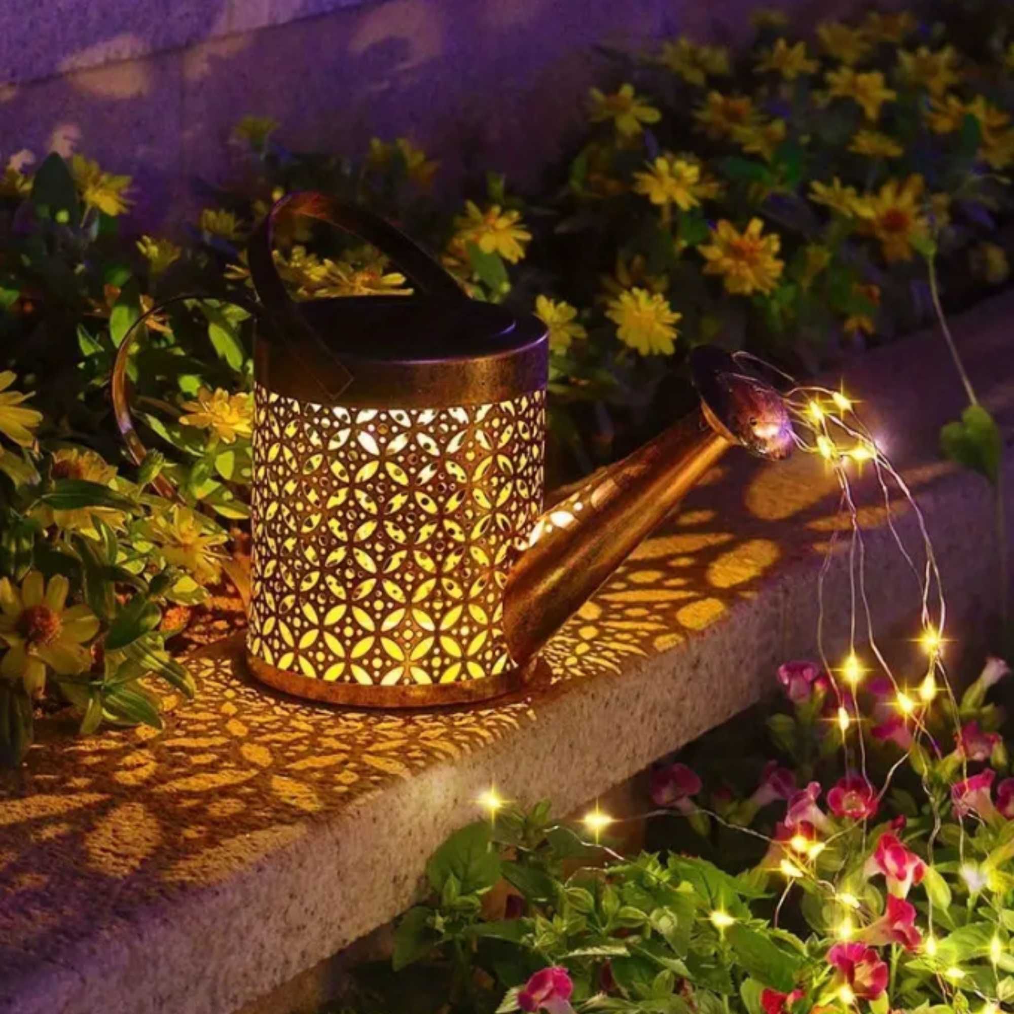 LAMPA Ogrodowa Solarna KONEWKA LED Wbijana Z Czujnikem OZDOBA Girlanda