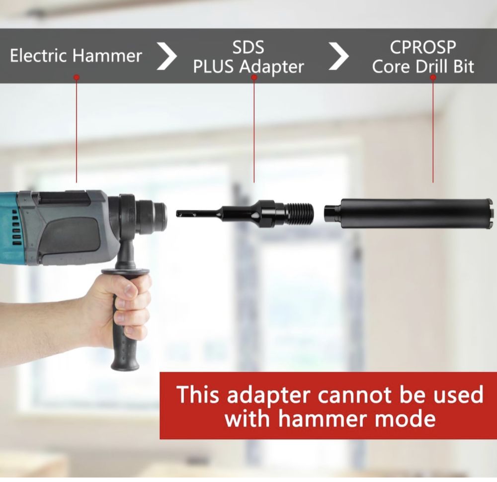 Adaptador torna sds para brocas 1-1/4 carotes