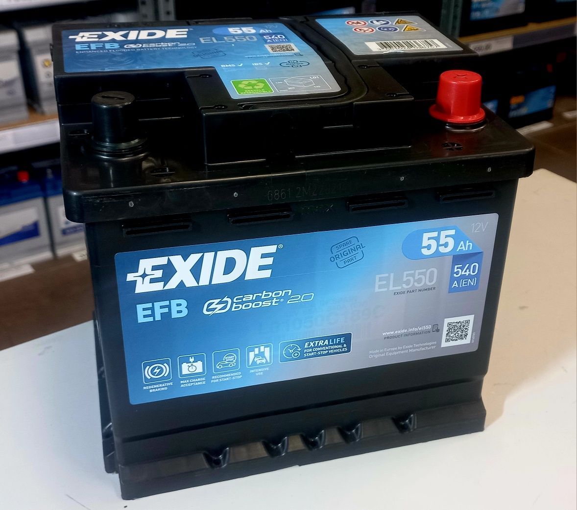 Akumulator EFB Exide EL550 12V 55AH 540A start/stop Nowy