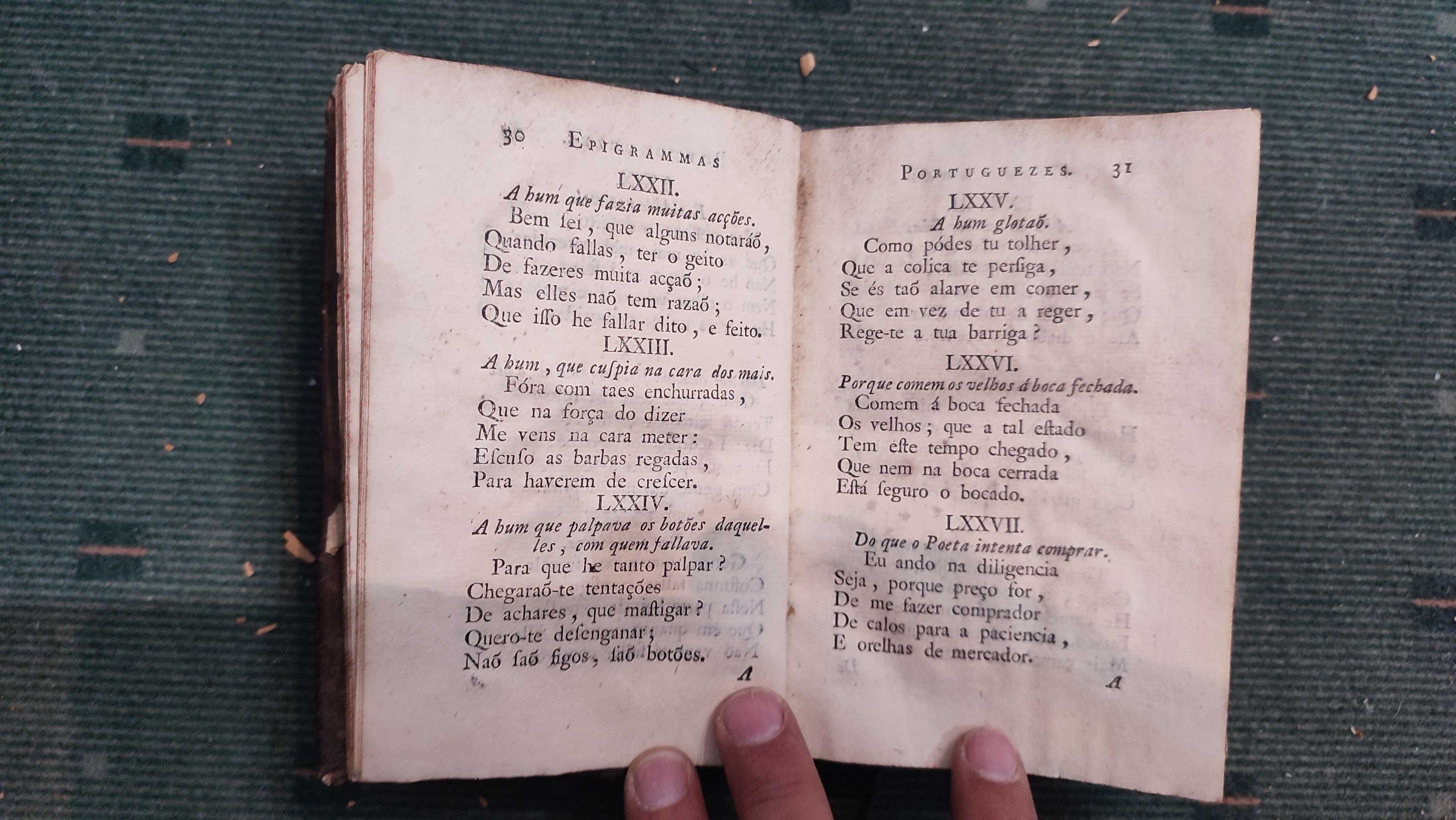 Epigrammas Portuguezes de Miguel do Couto Guerreiro - 1793