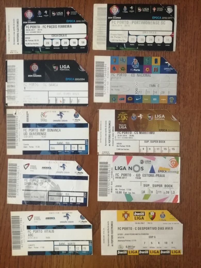 Bilhetes desportivos para colecionadores