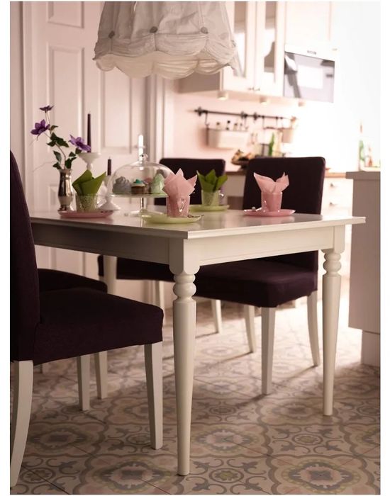 IKEA INGATORP stół rozkładany biały 155/215x87 cm