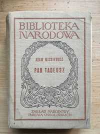 ,,Pan Tadeusz,, Adam Mickiewicz biblioteka narodowa wydanie 1962
