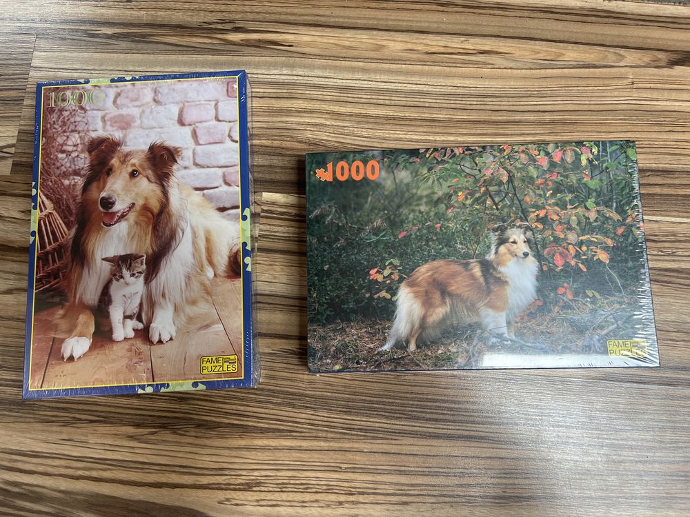 Puzzle pies typu Lassie i kot nie chinskie 2 op po 1000 sztuk