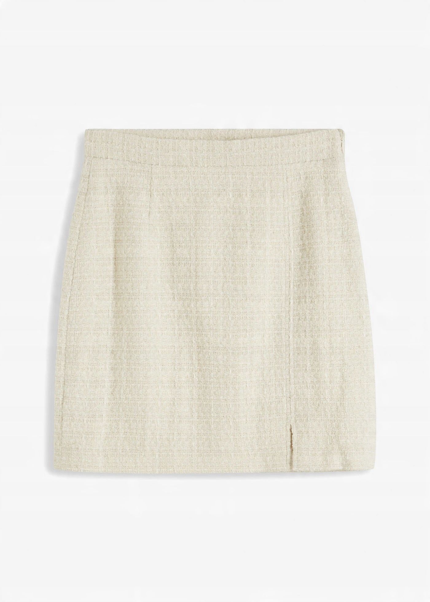 B.P.C spódnica mini beżowa boucle r.48