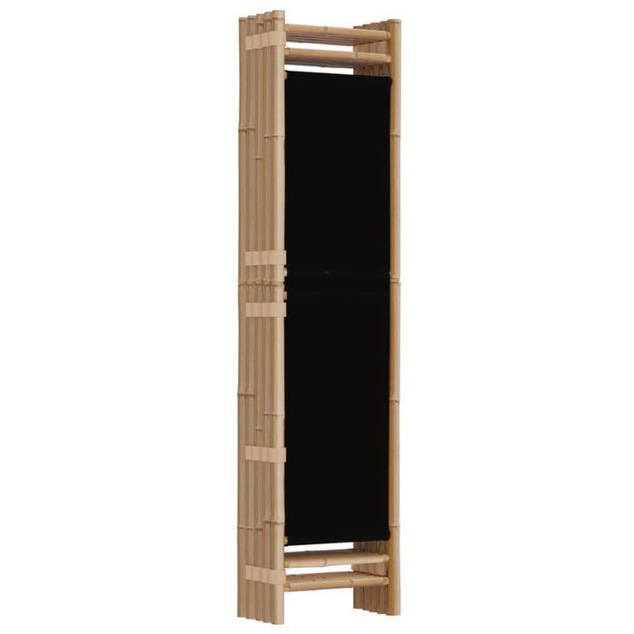 vidaXL Składany parawan 5-panelowy, 200 cm, bambus i płótno