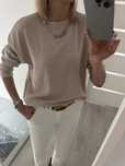 Zara lekki sweter oversize beż taupe 36