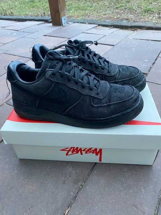 Nike Air Force 1 07 Stussy Triple Black 43
