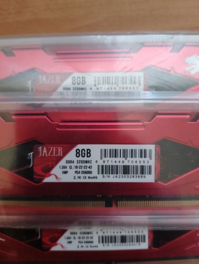 Оперативна пам'ять Jazer 8gb 3 200mhz DDR4