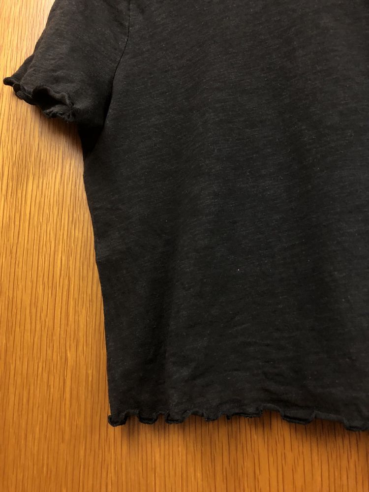 Tshirt preta crop Hollister