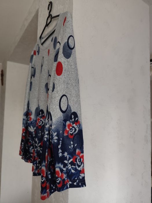 Bluzka z bawełną z długimi rękawami rozm 44.