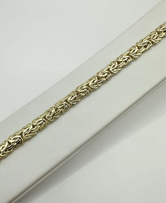 Złota Damska Bransoletka Splot Królewski Pr.585 NOWA !!!