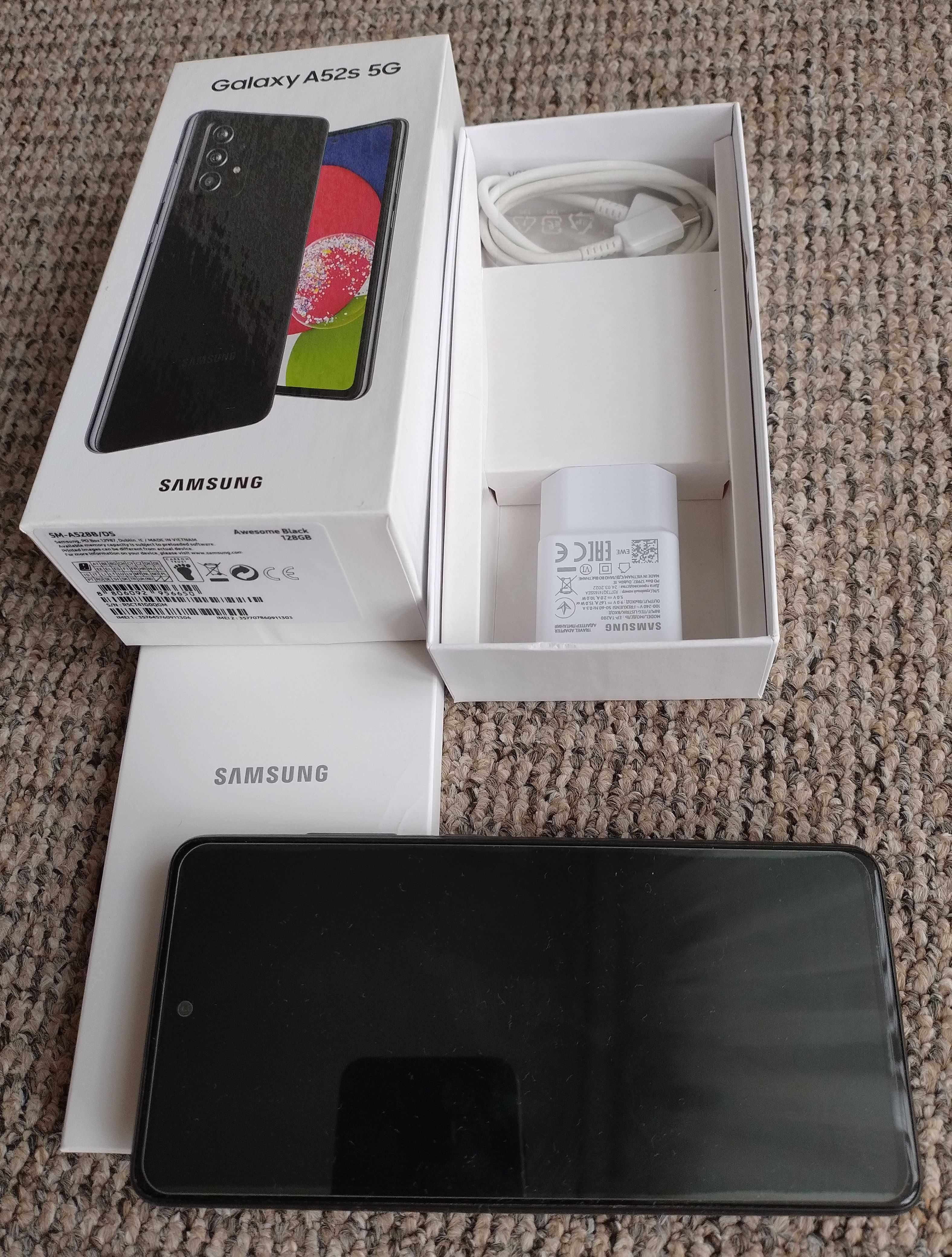Samsung A52s 5G, używany na gwarancji. Super stan.