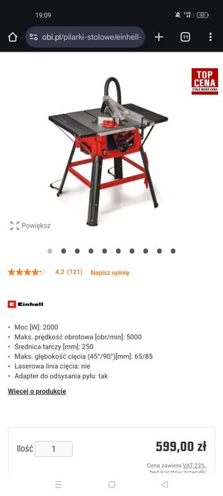 Piła stołowa krajzega einhel