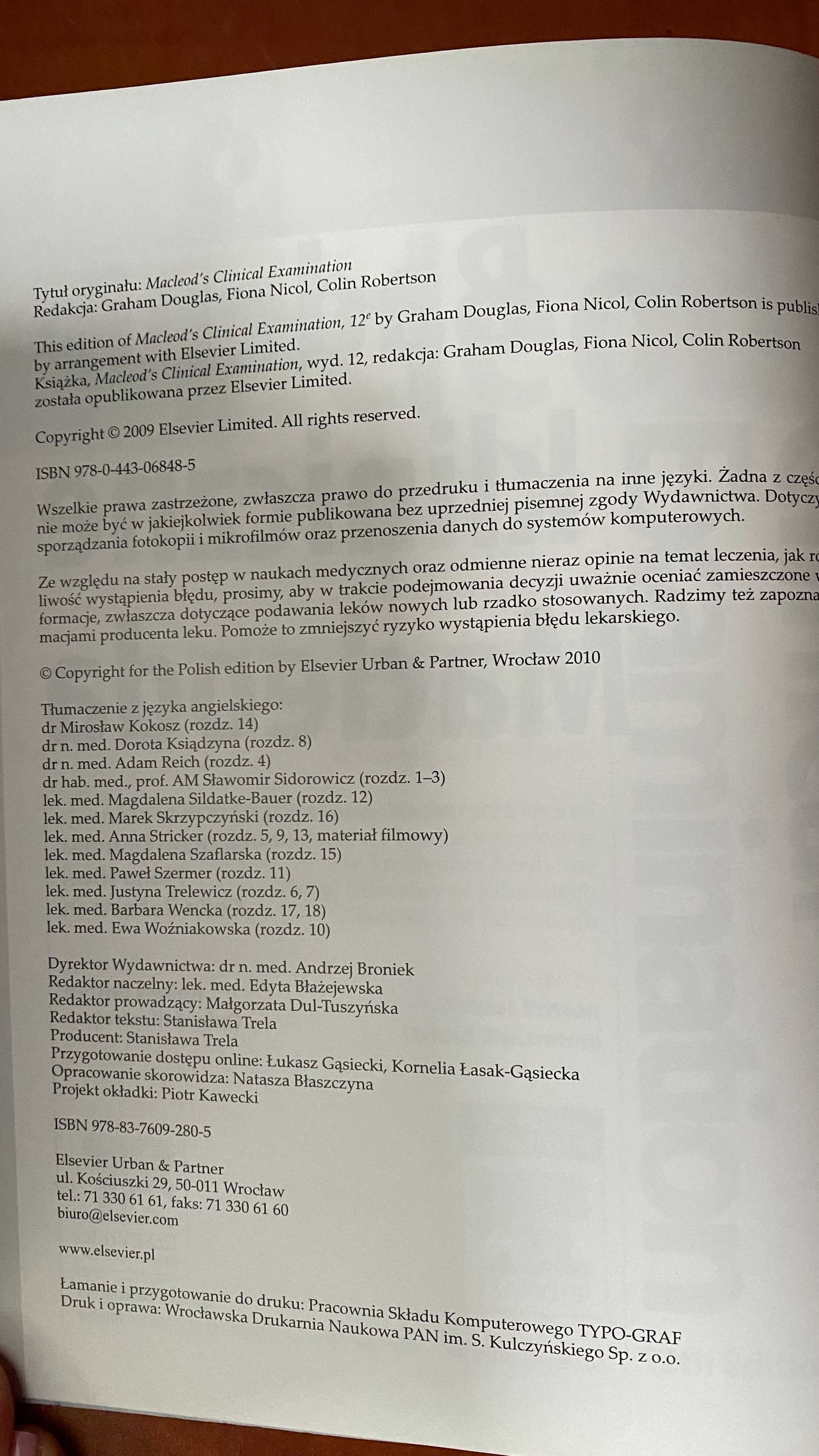 wybór książek medycznych