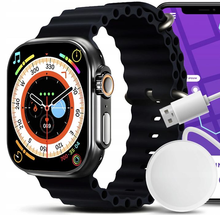 Smartwatch Hk10 Ultra 3 5Gen, Pełny Komplet +Gratisy