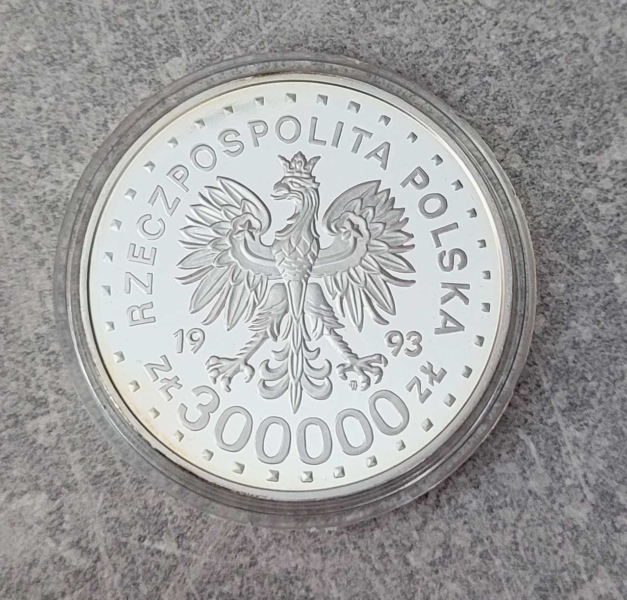 H26) POLSKA III RP srebro - 300 000 Złotych - 1993 r.