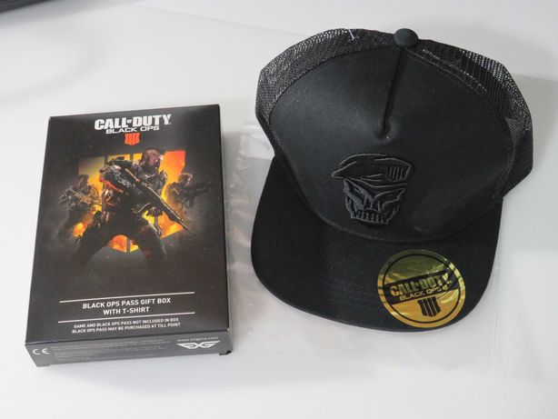 Pack T-shirt L + Boné Call of Duty Black Ops 4 NOVO e SELADO