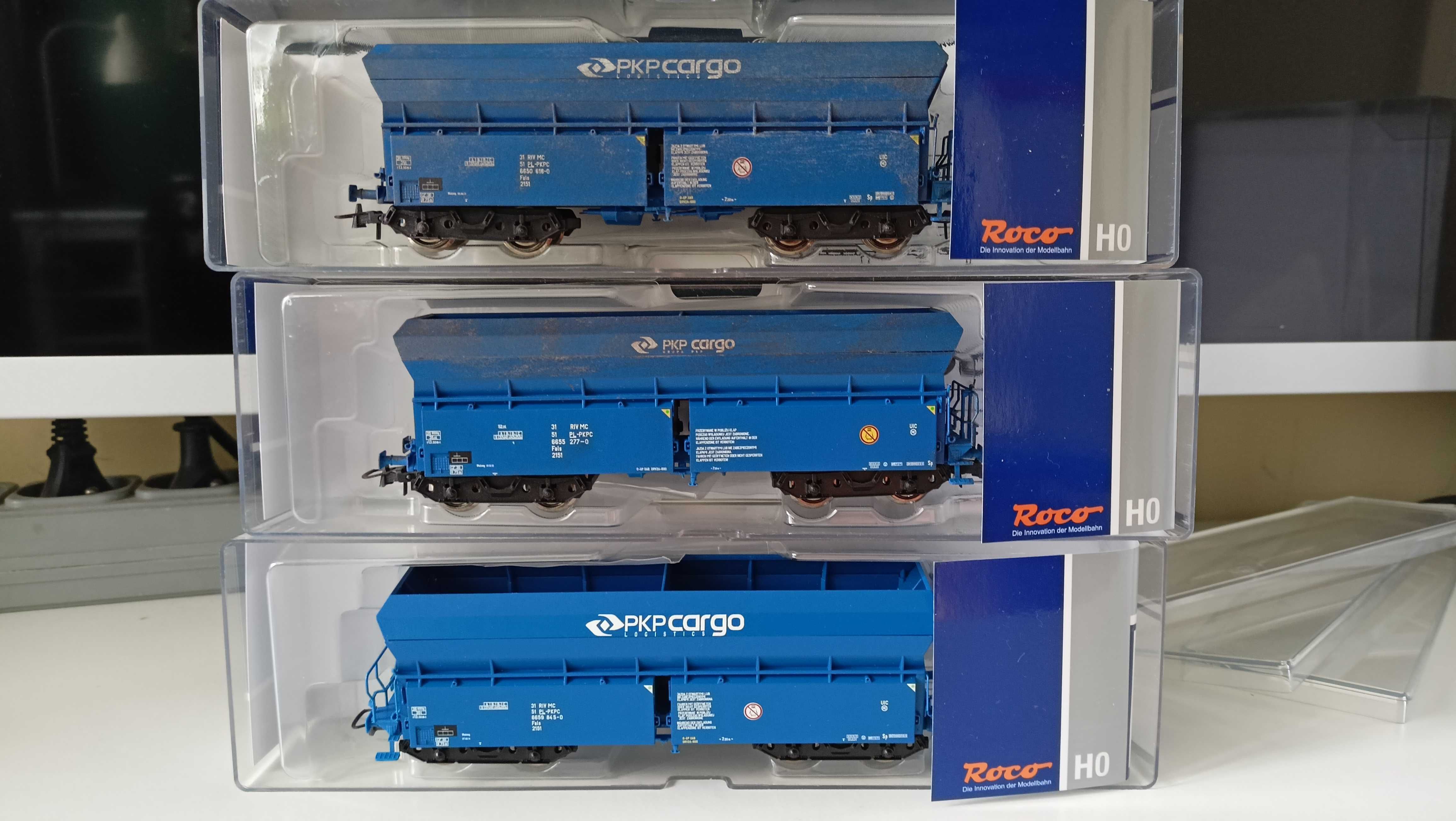 3 Set wagonów samowyładowczych Roco 76078 PKP Cargo H0