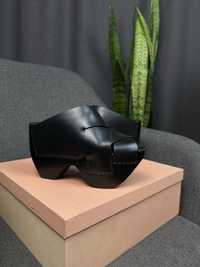 Оригінальні туфлі босоніжки acne studios black callie platform mule