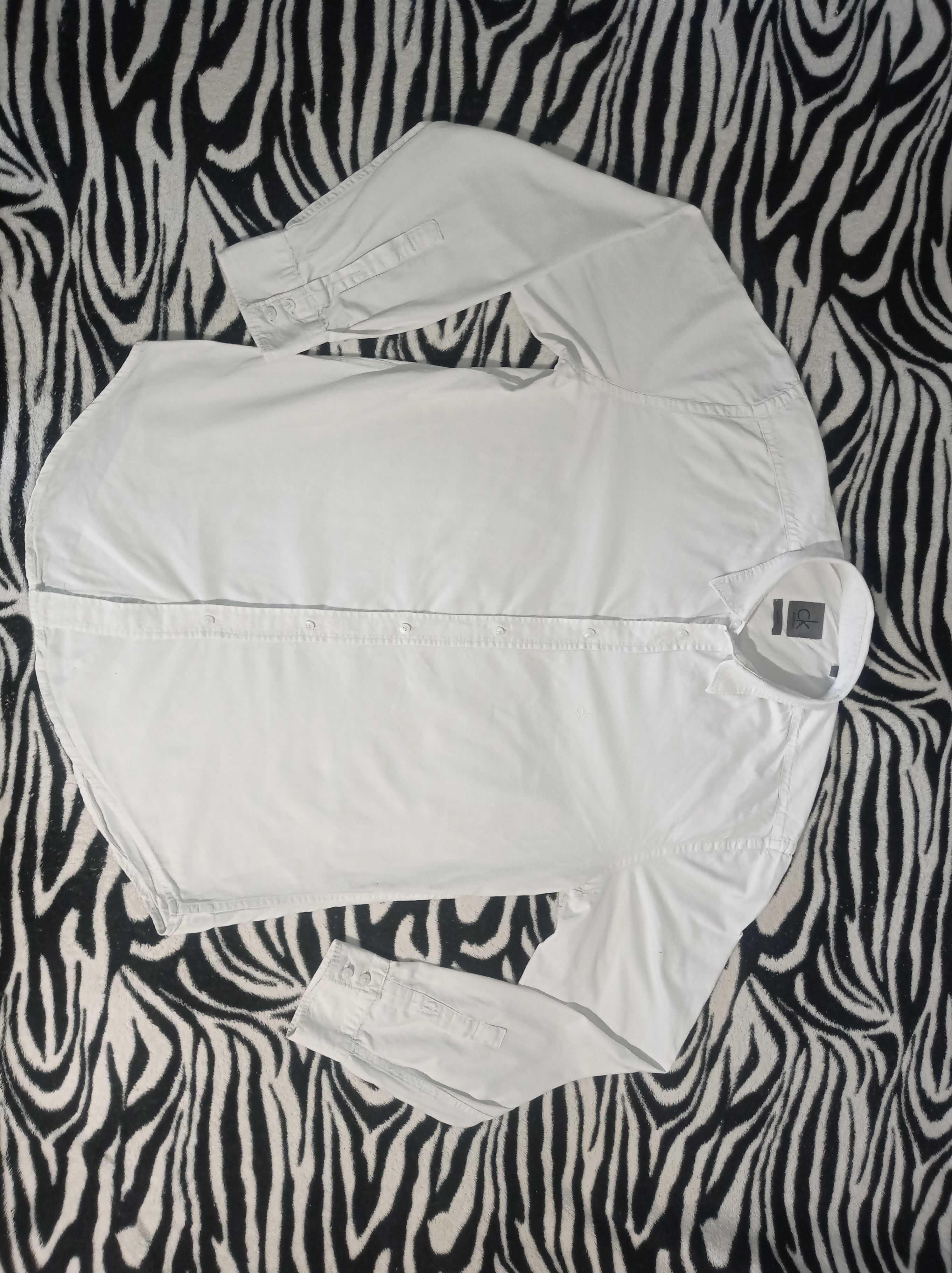 Белая рубашка Calvin Klein. Размер L. 100% хлопок
