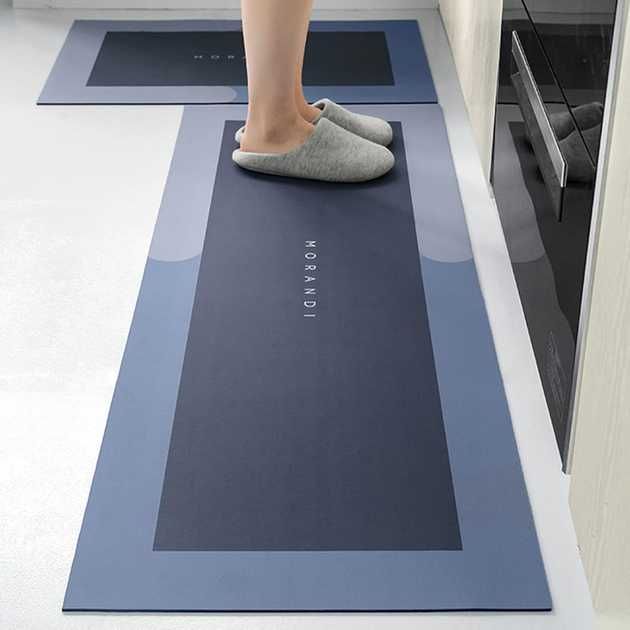 Коврик влаговпитывающий прямоугольный 40*120 см. Надпись kitchen-кухня