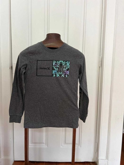 Longsleeve Hurley kids, cinzenta, tamanho 12