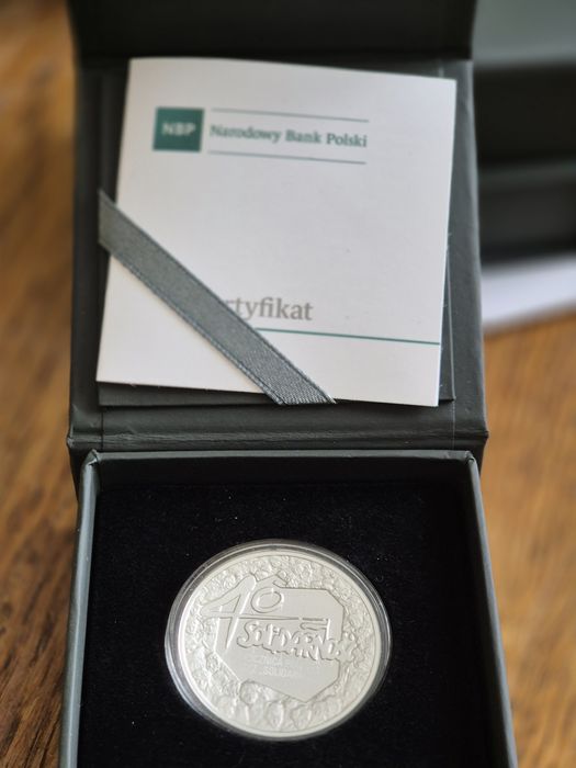 Moneta 40 rocznica powstania NSSZ "SOLIDARNOŚĆ"