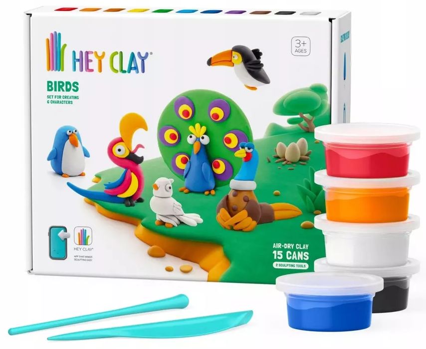 Hey Clay. Egzotyczne ptaki + akcesoria. TM Toys. Nowy Produkt