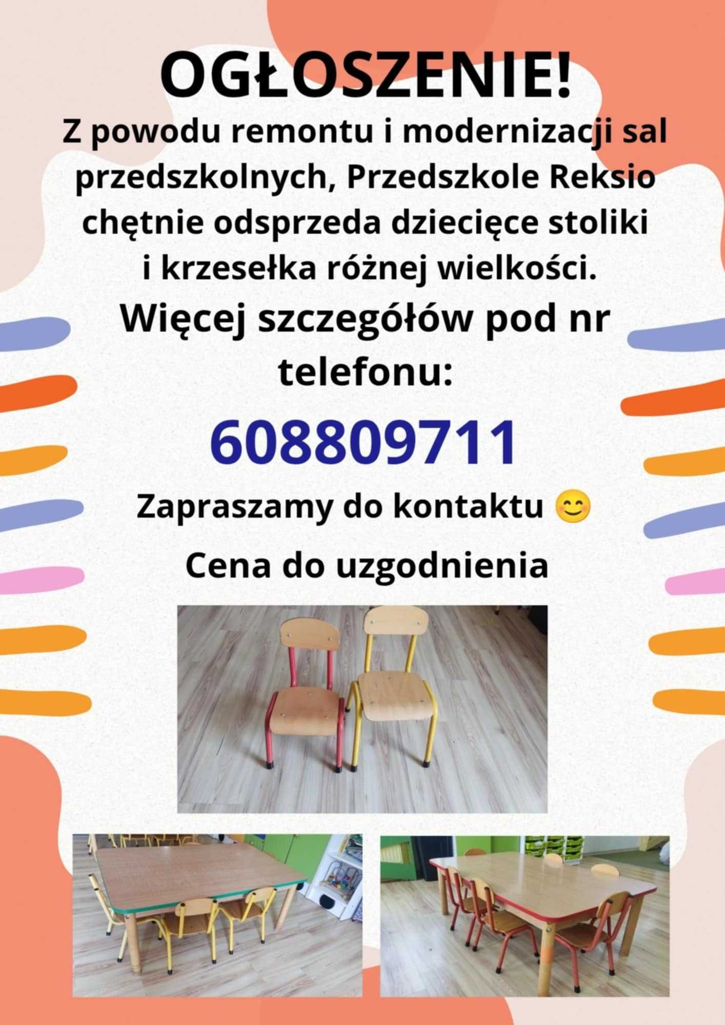 Dziecięce stoliki oraz krzesełka