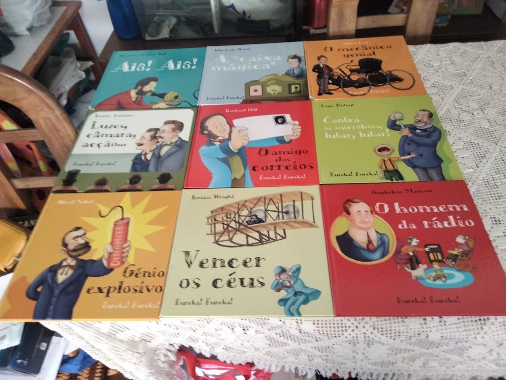 Livros sobre inventores da Eureka! Eureka!!