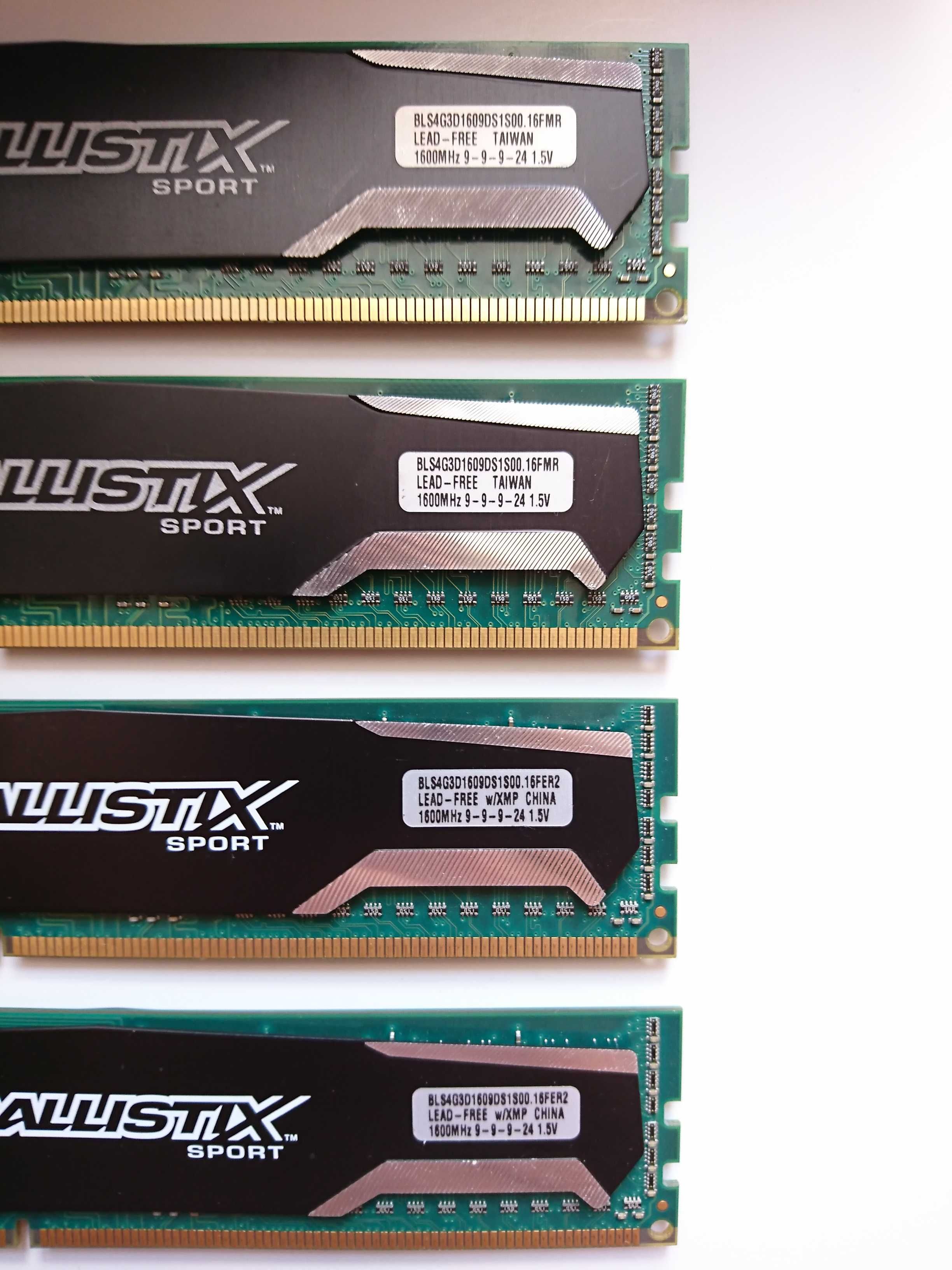 Crucial Ballistix Sport 16GB (4по4GB), DDR3-1600MHz, дворангова.