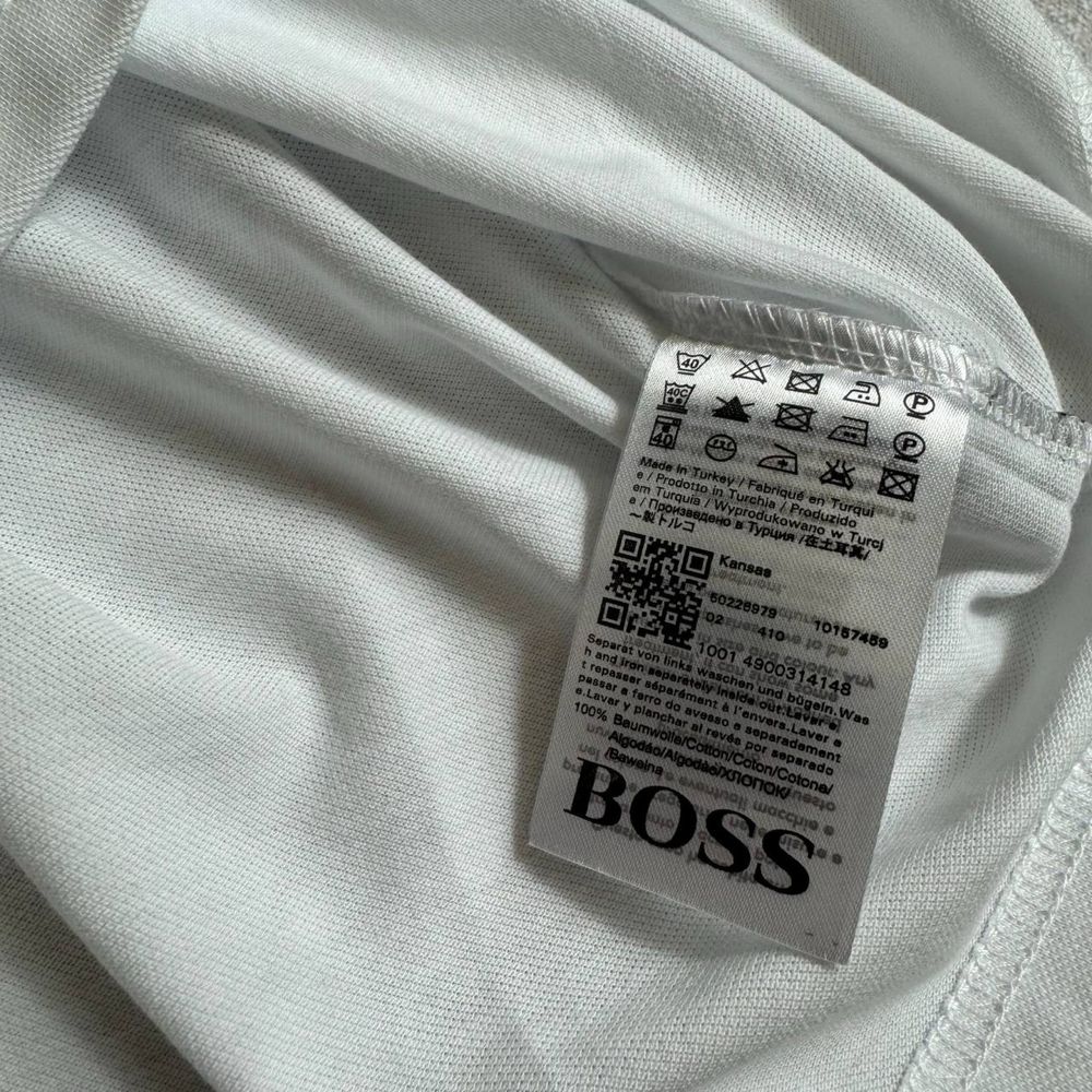 NEW COLLECTION 2024 мужское белое поло Hugo Boss размеры: s - xxl