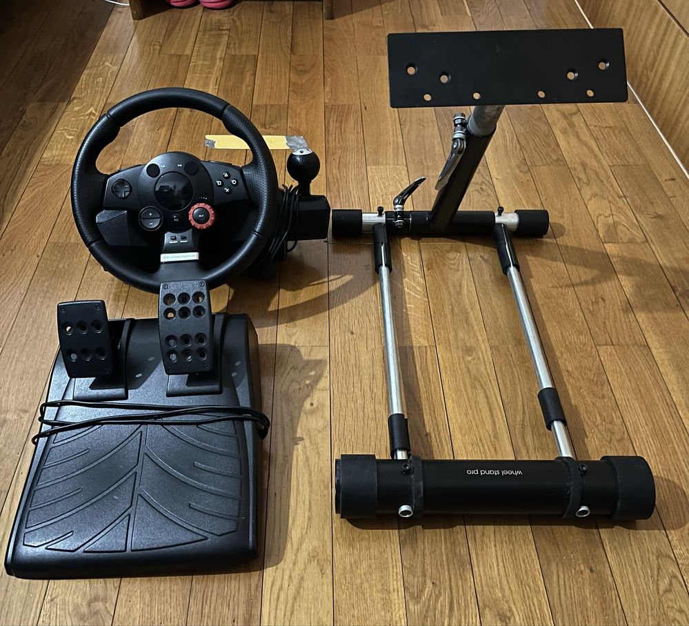 Volante driving force GT + Pedais e suporte de Volante